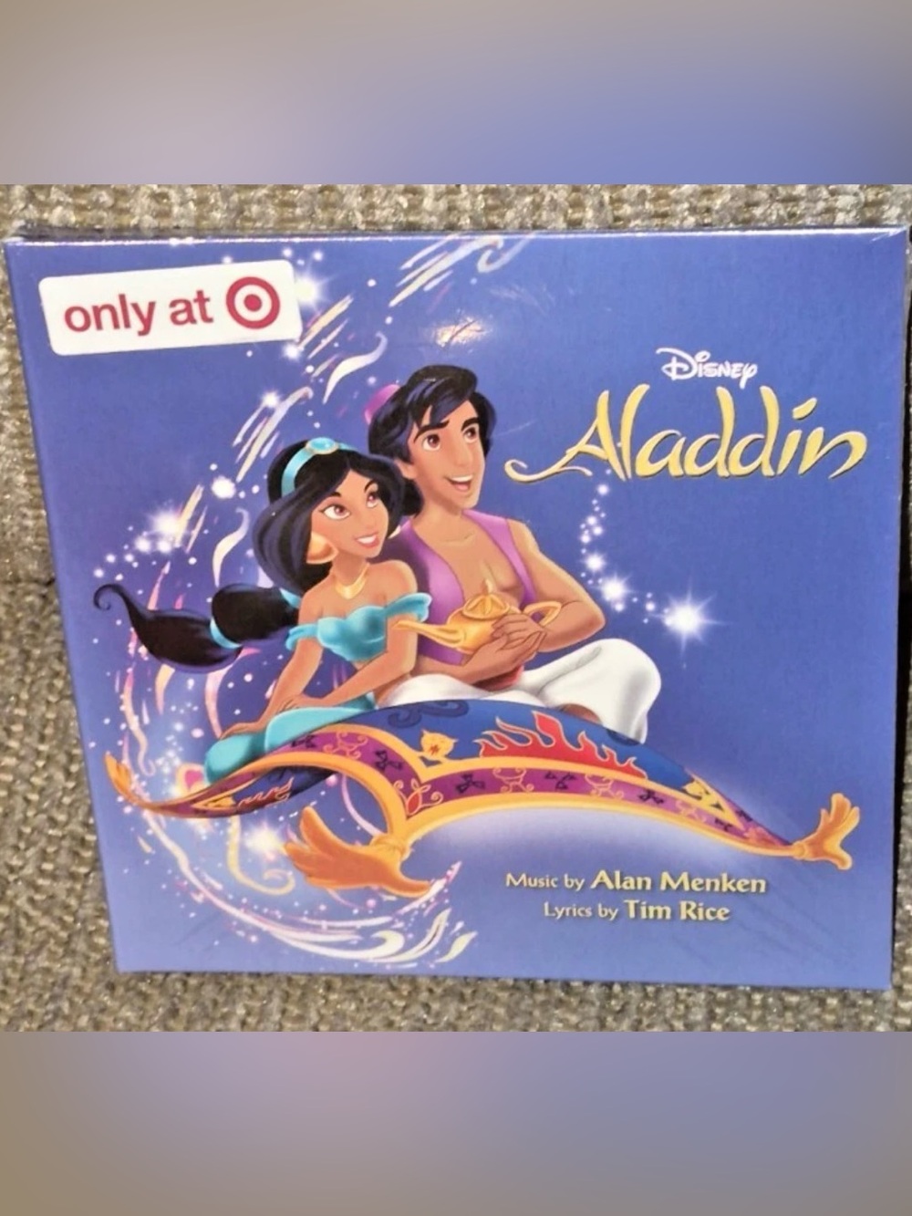 Aladdin 4" record A Whole New World Purple colored tiny vinyl Sealed one jump